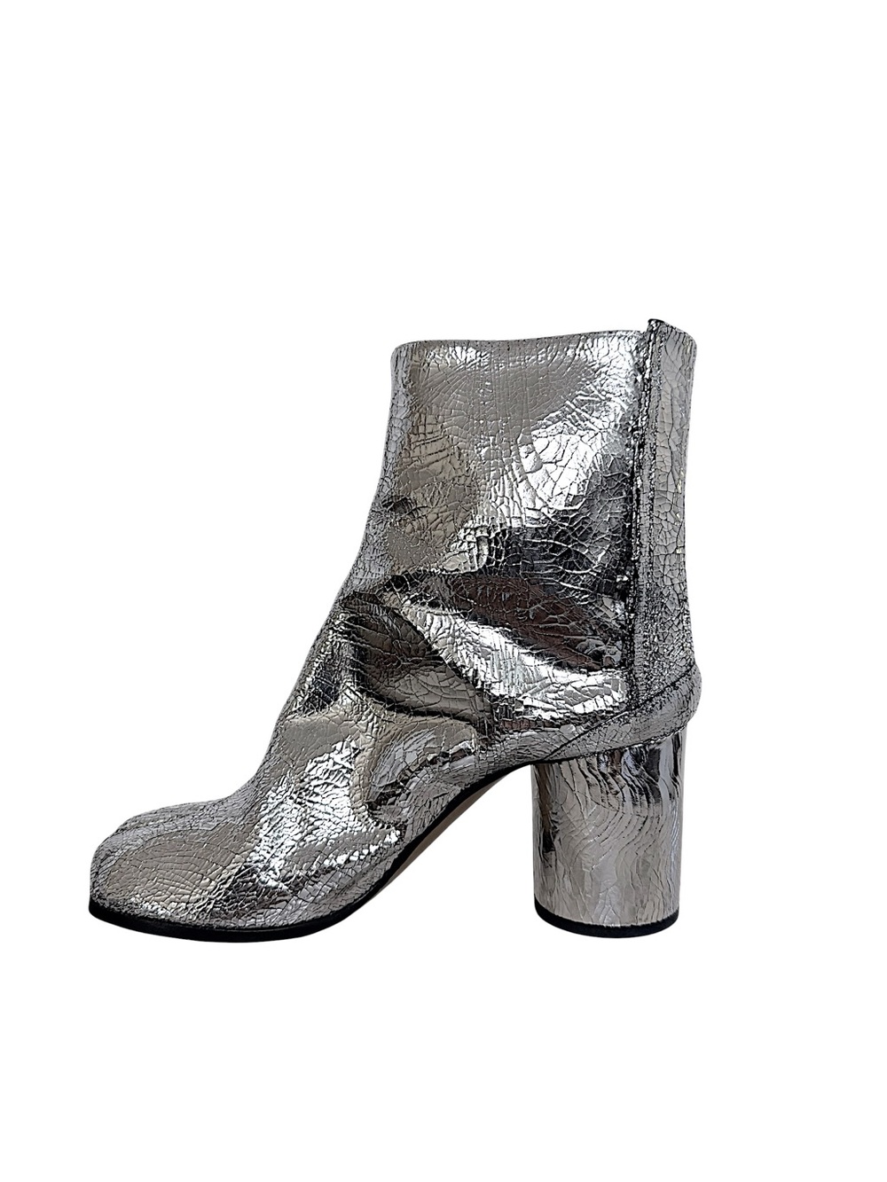Maison Margiela Silver Metallic Tabi Ankle Boots 38 - Picture 7 of 14